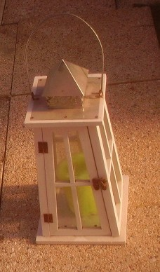 Lanterne bois blanche
