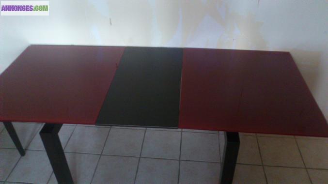 Table en verre trempé