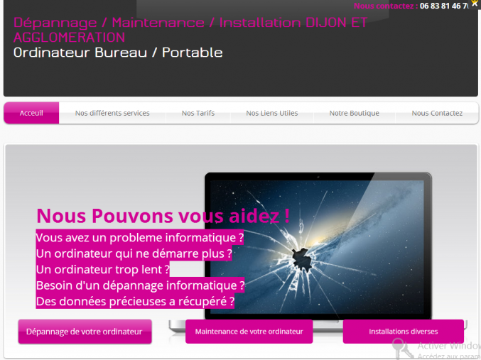 Dépannage maintenance installation informatique a domicile