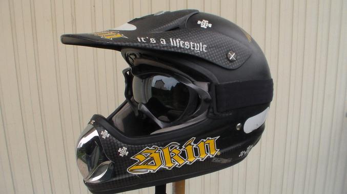 Casque cross avec lunette adulte