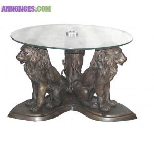 TABLE BASSE DE SALON EN BRONZE