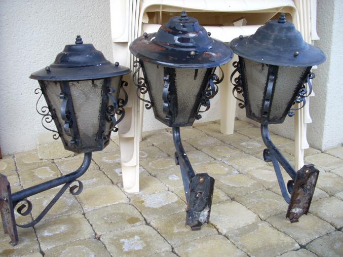 3 Appliques pour éclairage  extérieur