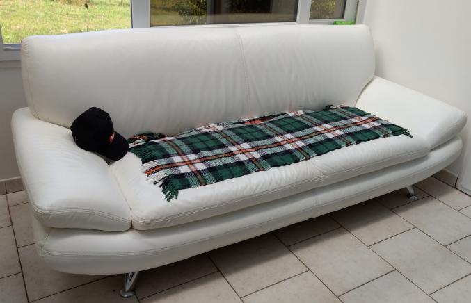 Canapé cuir blanc