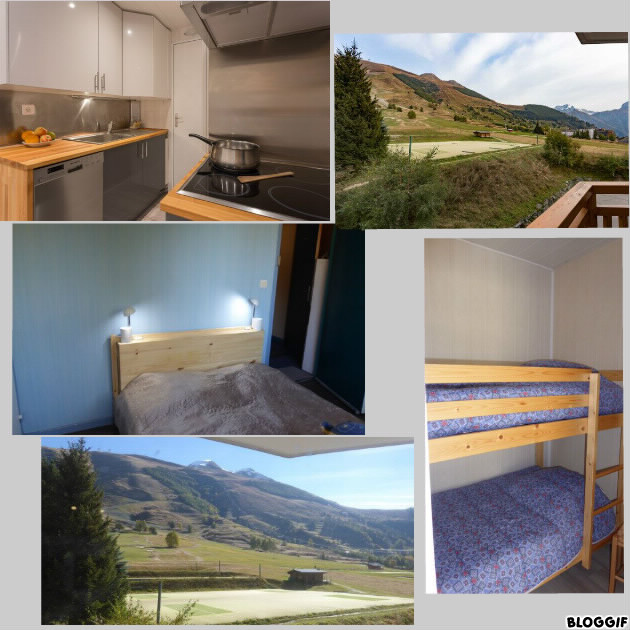 PIEDS DES PISTES, appartement tout confort, 40m², 6personnes,1 chambre et un coin montagne fermé, 2 salles d'eau, 2 WC