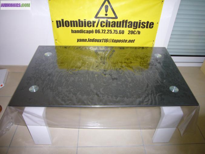 Table basse en verre