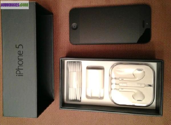 IPHONE 5 NEUF 64 GO GARANTIE APPLE PLUS JUSQU'AU 27/09/14