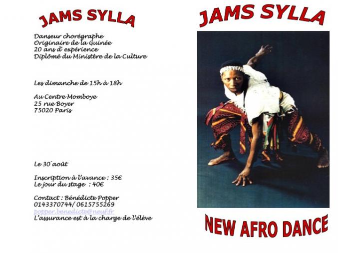 Stage de danse africaine avec jams sylla