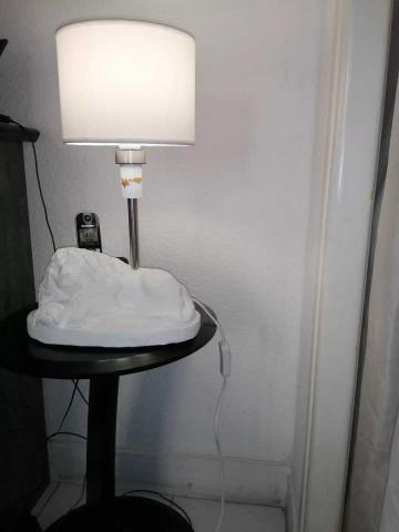 Lampe de salon lion blanc connect