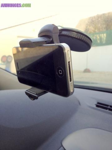 Support iphone smartphone samsung pour voiture orientable 360