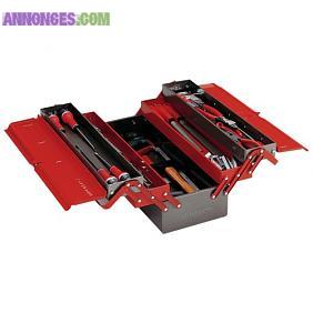 Boîte à outils + assortiment d'outils manuels