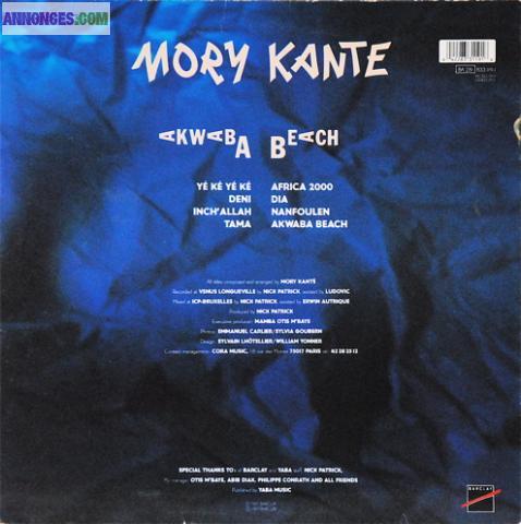 DISQUE VINYLE 33T MORY KANTE