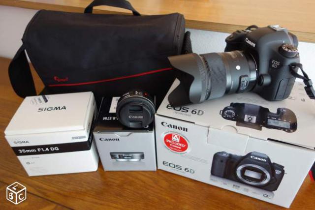 Canon eos 6d + Sigma 35mm 1.4 + canon 40mm 2.8 stm