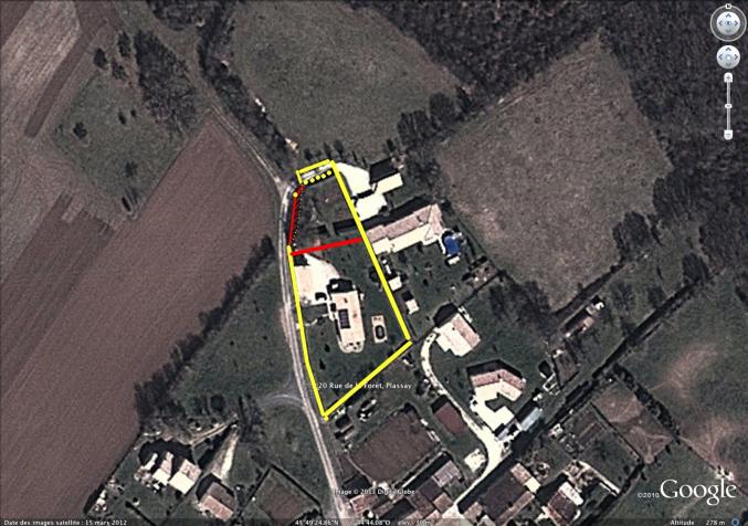 Joli terrain arboré clos