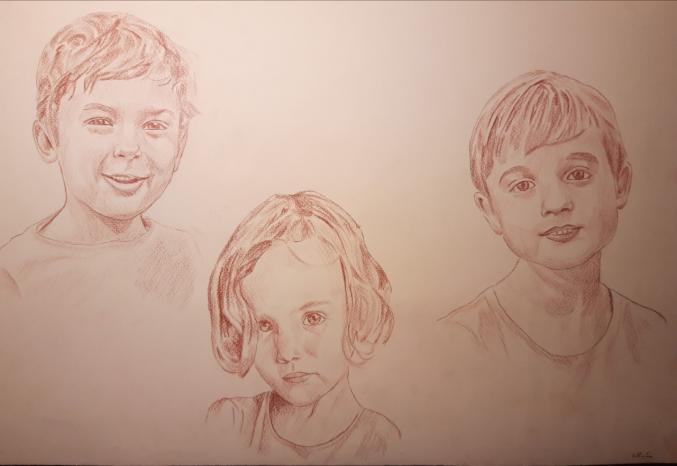 Portraits à la sanguine 