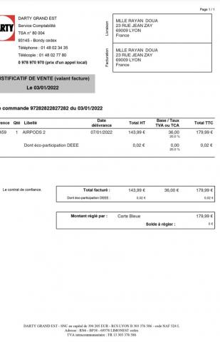 AirPods 2 neuf sous blister