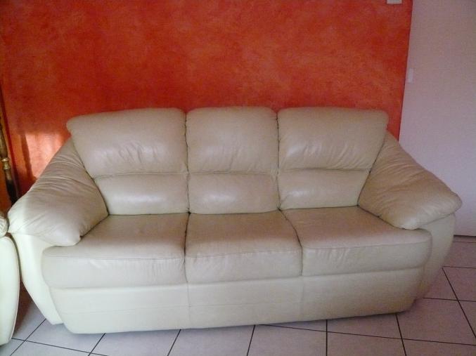 Canapé et son fauteuil cuir