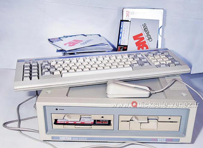 PC Amstrad 1512 DD de 1987 (Rare)