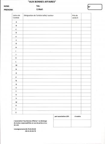 Bourse vetements enfants