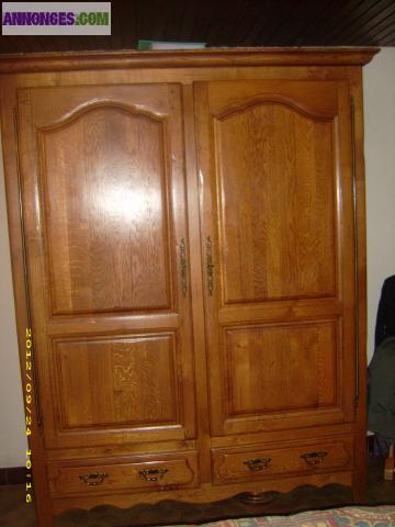 Armoire 100 % chêne massif