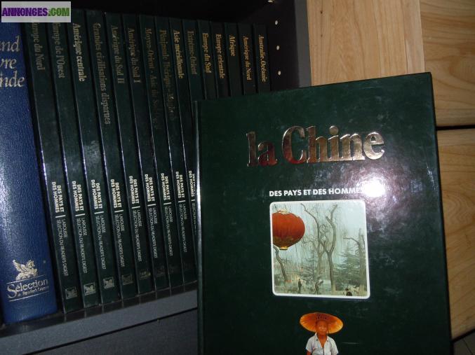 Collection De 16 Livres De Larousse/Sélection Du ReaderS Digest : Des Pays Et Des Hommes, Éditions Originales 1989, Format 23,5 X 29,7 X 1,5