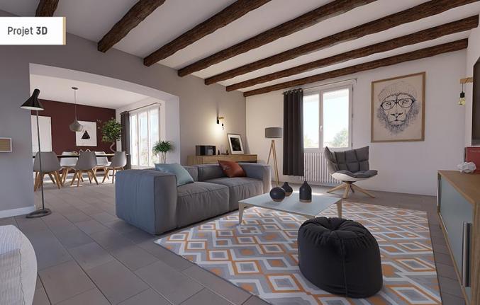 Maison 4 chambres + bureau, avec grand garage