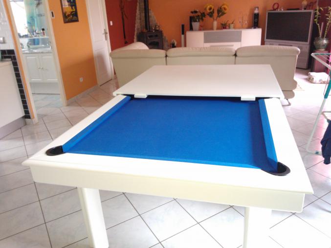 Billard en hetre massif convertible