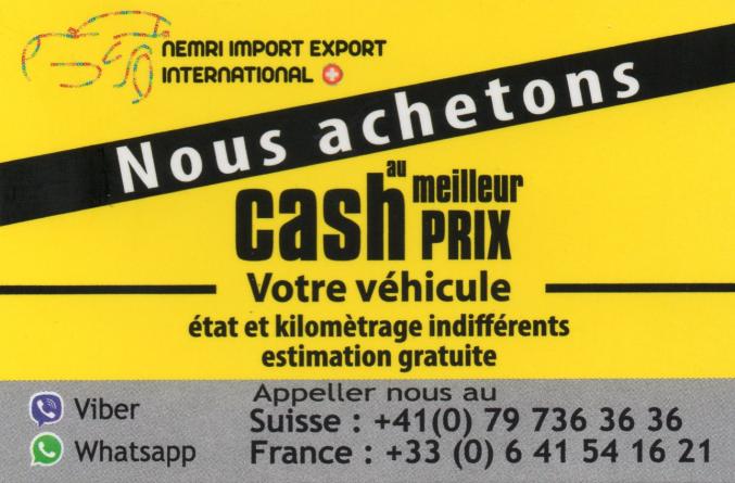 Achete cash toutes marque de véhicule