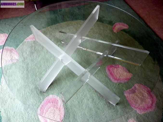 Table basse salon design plexiglas