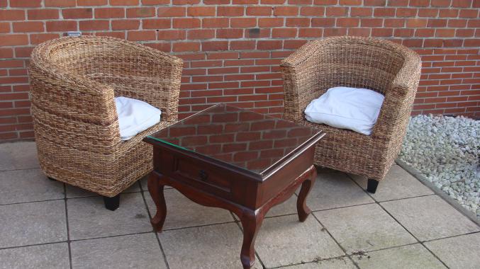 Salon de jardin en rotin