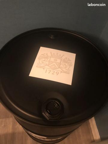 Bidon baril fût décoratif 200l noir mat RUINART