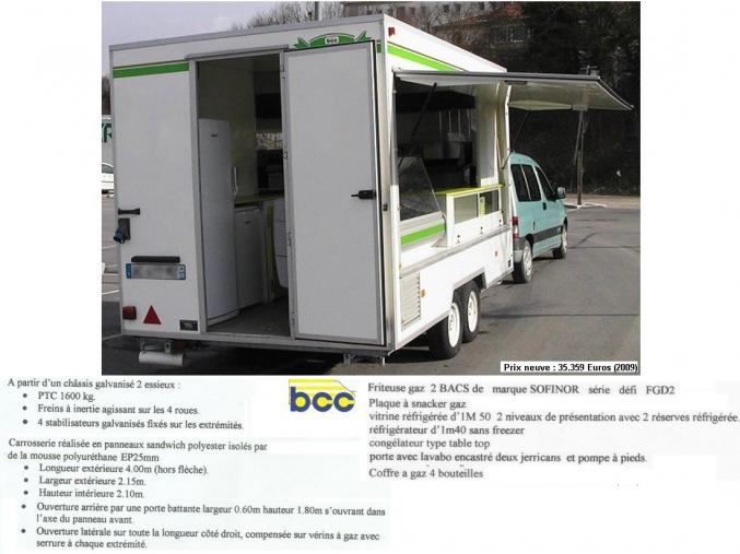 REMORQUE FRITERIE SNACK