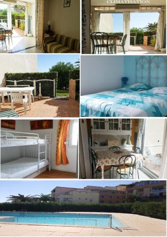 Appartement  F3 climatisé - RDC  à moins de 5 Mm de la plus belle plage du Cap d'Agde 