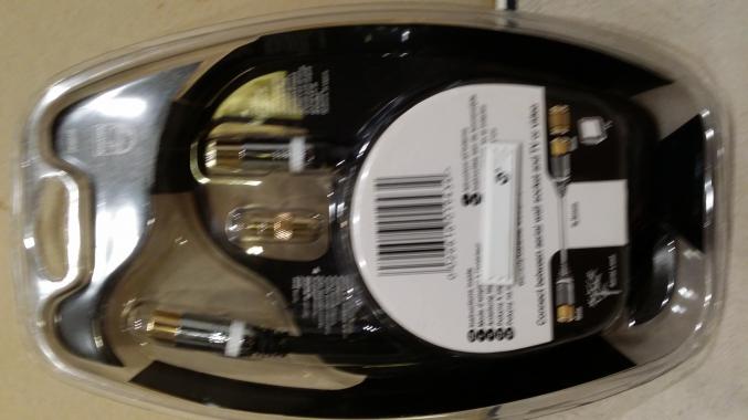 Philips - câble coaxial d'antenne avec adaptateur 2M