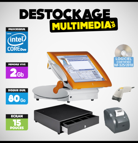 Caisse Enregistreuse Tactile Aures Posligne Odysse tous commerces aux normes loi 2018