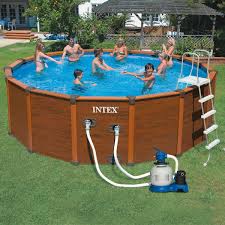 INTEX - Piscine hors-sol Sequoia + liner