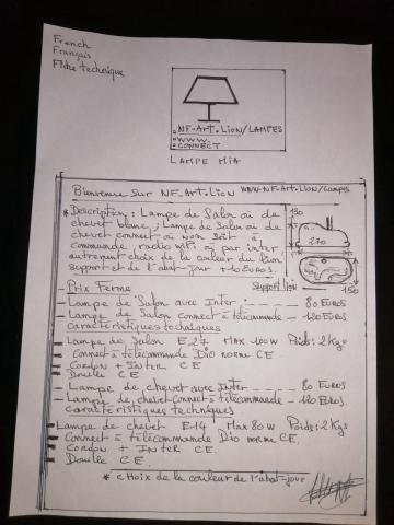 Lampe de chevet lion connect