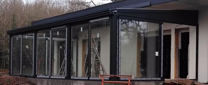 Veranda de 9m x 4m,  tout en verre de qualité RT2012