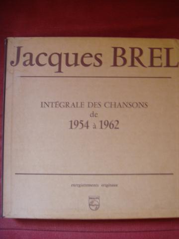 Coffret 5 disques vinyls 33 tours "intégrale de 1954 à 1962" de Jacques BREL