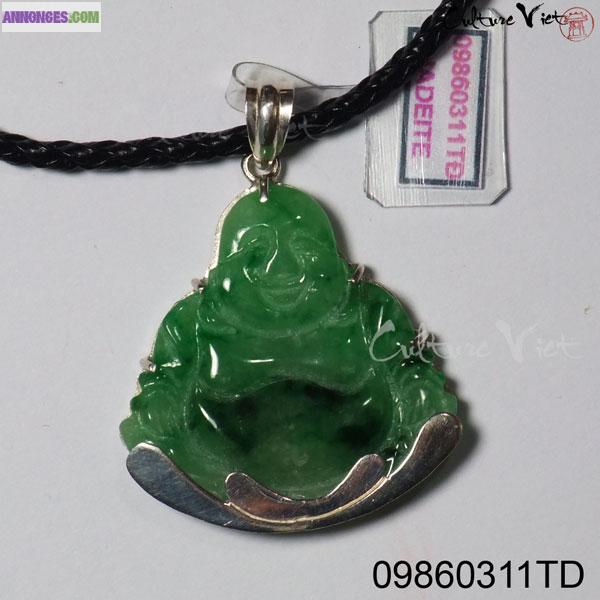 Pendentif Bouddha en jade certificat N°09860311TD