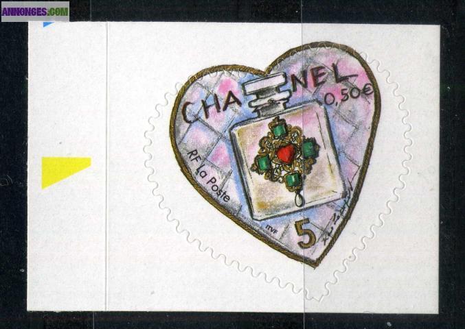 TIMBRE ADHESIF N° 3632Ba AVEC PIQUAGE A CHEVAL ET CERTIFICAT