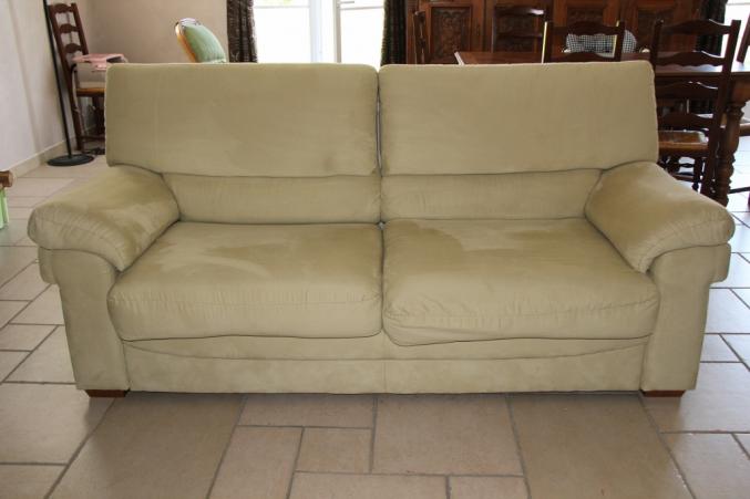 Canapé italien fixe 2.5 places vert clair