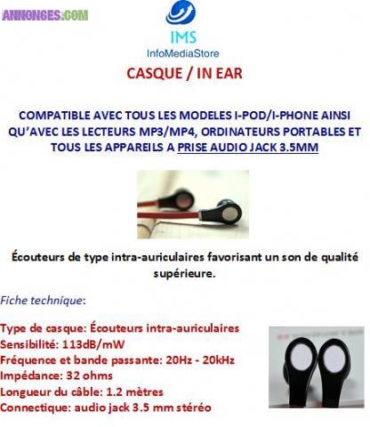 Écouteurs intra-auriculaires
