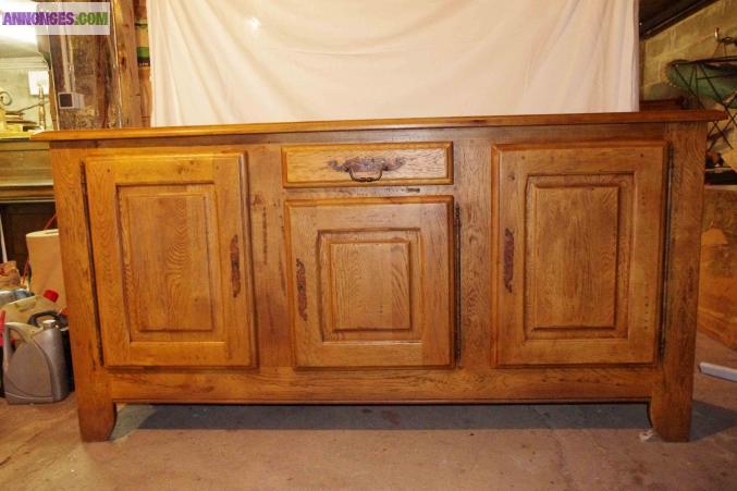 Bahut Salle à Manger 100% Chêne Massif