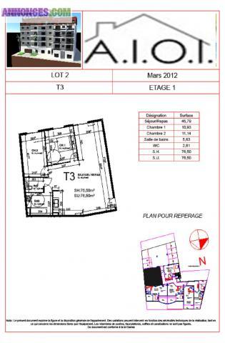 SUPERBE APPARTEMENT T3 EN COEUR DE VILLE DE SAINT DENIS
