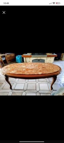 Table basse de salon dessus marbre