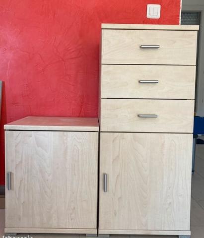 2 meubles Cordoba plaqué érable