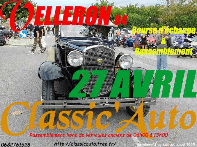 Rassemblement classic auto 27 Avril à velleron