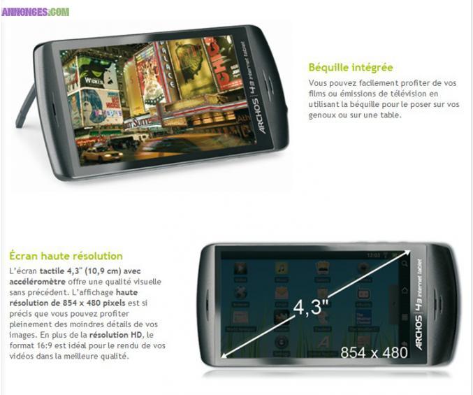 .ARCHOS 43 Internet Tablet 8 Go