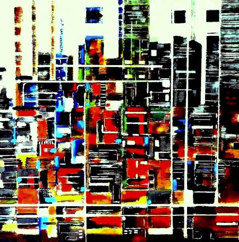 TABLEAU    ABTRAIT  C   ROSS80 x 80 cm