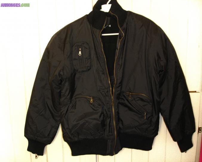Blouson Bombers Homme Noir Taille L